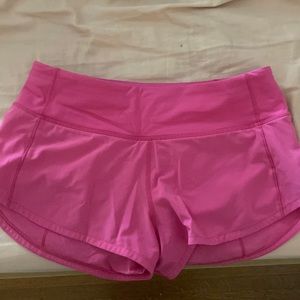 Lululemon size 2 pink speed up shorts- very lightly worn